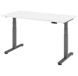 HAMMERBACHER Schreibtisch VXDSM16/W/G weiß
