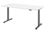 HAMMERBACHER Schreibtisch VXDSM2E/W/G weiß