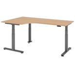 HAMMERBACHER VXDSM82/E/G elektrisch höhenverstellbarer Schreibtisch 63 - 127 cm Eiche / grafit