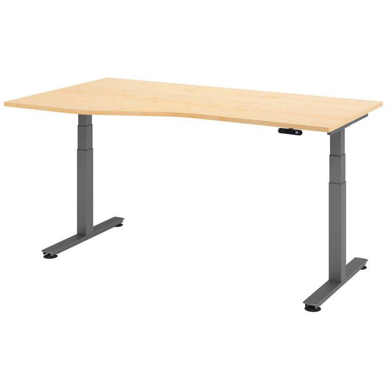 HAMMERBACHER VXDSM18/3/G elektrisch höhenverstellbarer Schreibtisch 63 - 127 cm ahorn / grafit