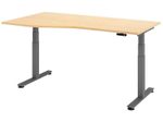 HAMMERBACHER VXDSM18/3/G elektrisch höhenverstellbarer Schreibtisch 63 - 127 cm ahorn / grafit