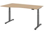 HAMMERBACHER VXDSM18/E/G elektrisch höhenverstellbarer Schreibtisch 63 - 127 cm eiche / grafit