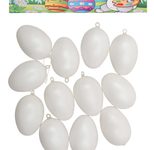 Plastik-Figur Eier 6 cm, weiß