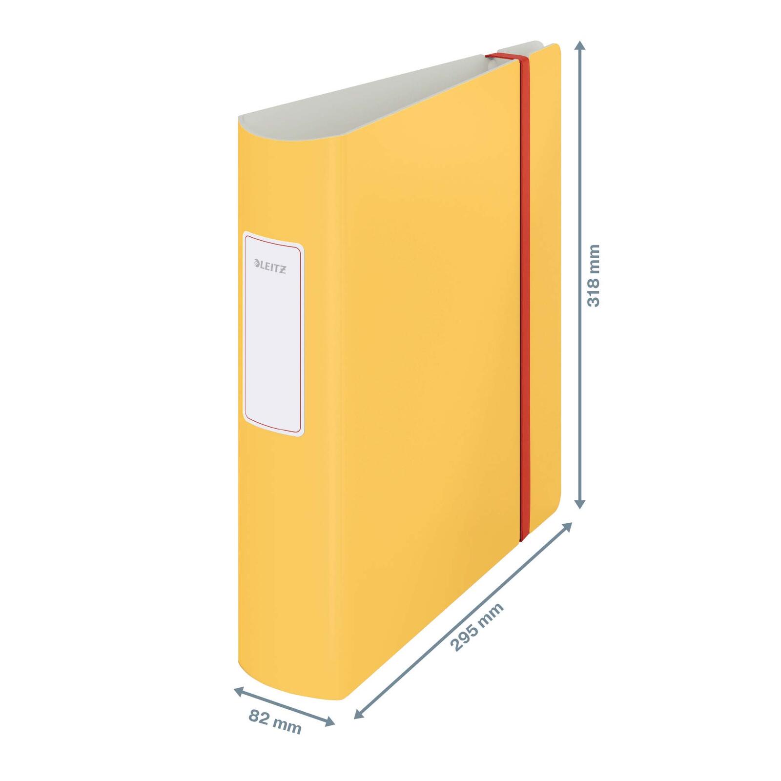 LEITZ Ordner Rückenbreite 8.2 cm DIN A4 stabile Pappe warmes gelb