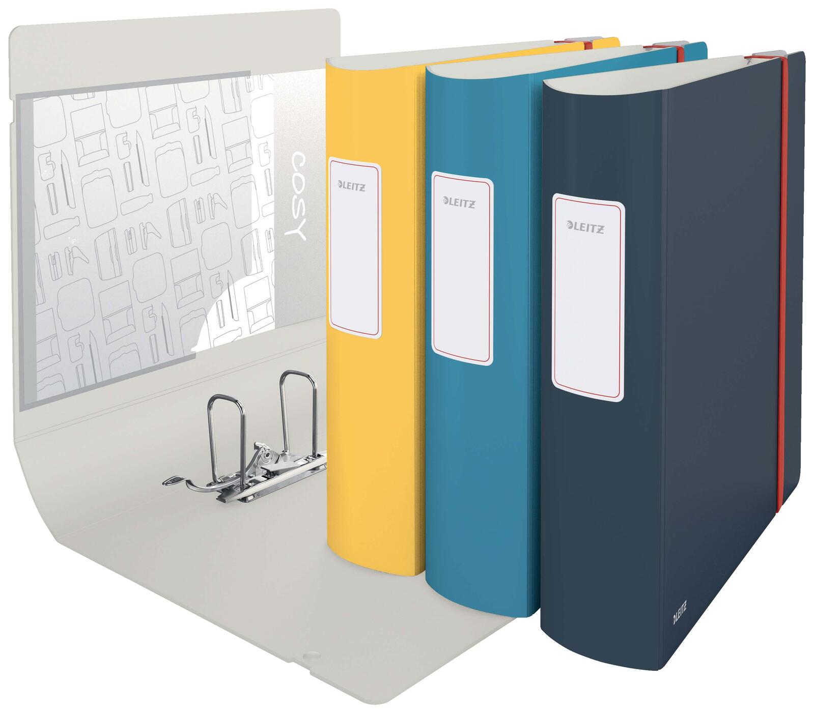 LEITZ Ordner Rückenbreite 8.2 cm DIN A4 stabile Pappe warmes gelb