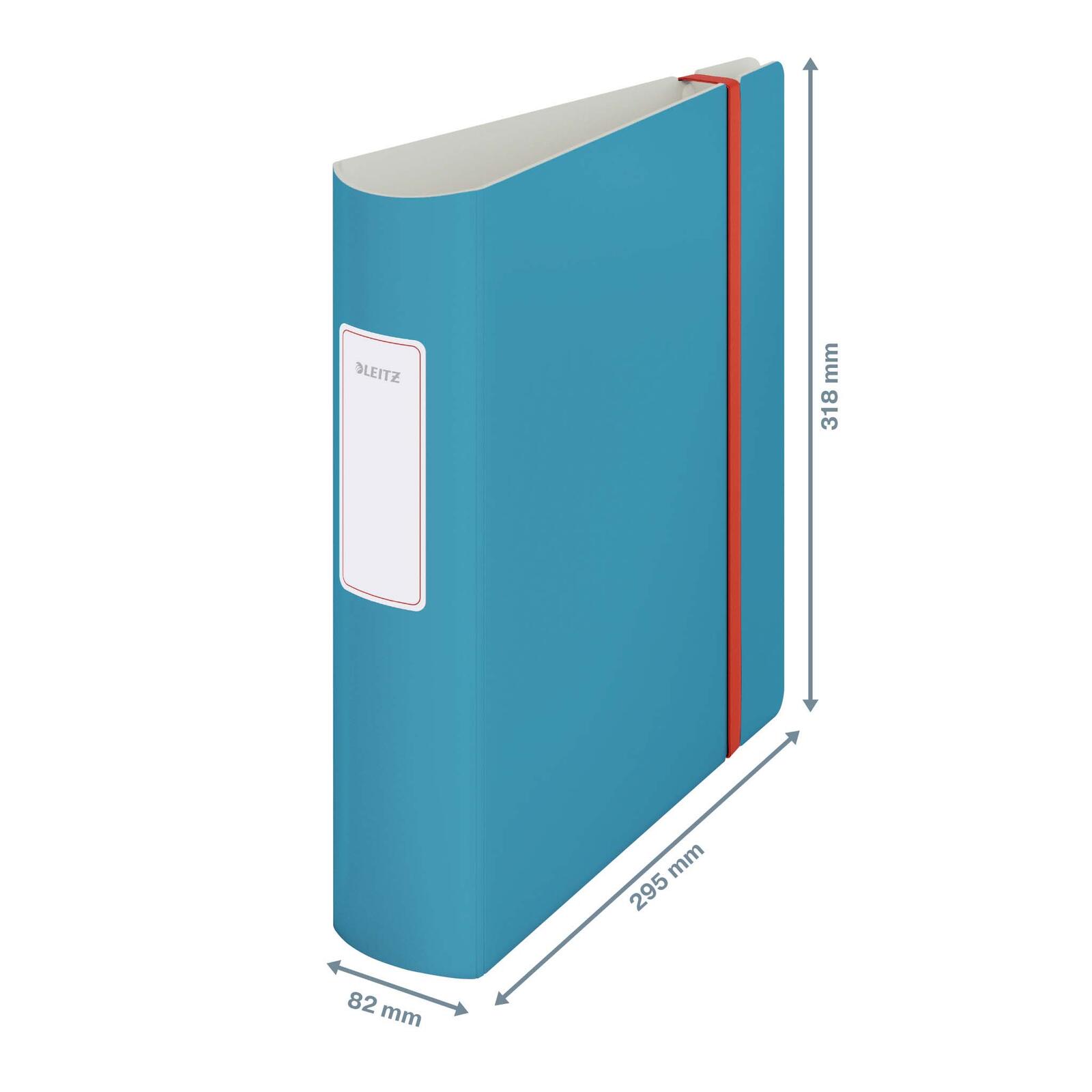 LEITZ Ordner Rückenbreite 8.2 cm DIN A4 stabile Pappe sanftes blau
