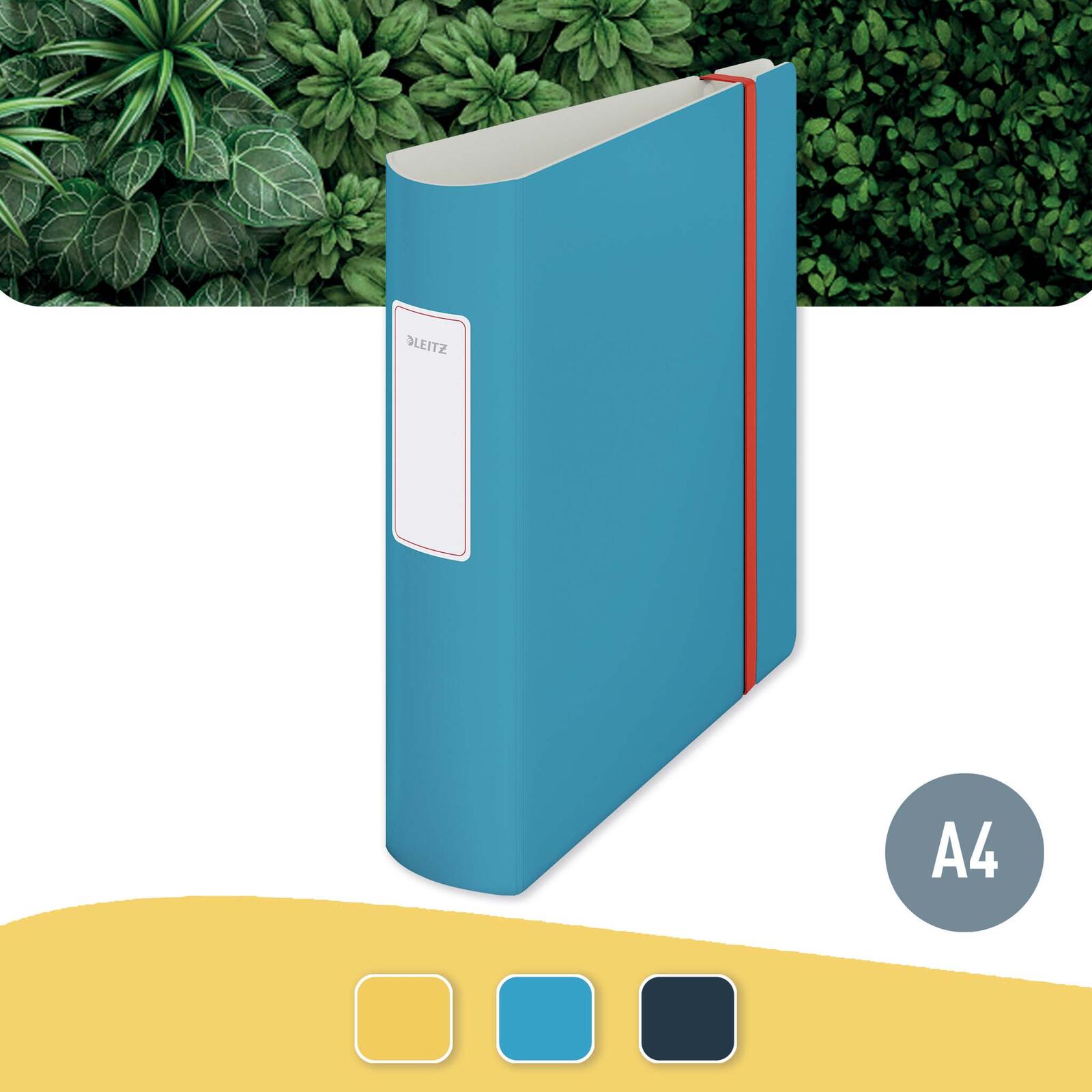 LEITZ Ordner Rückenbreite 8.2 cm DIN A4 stabile Pappe sanftes blau