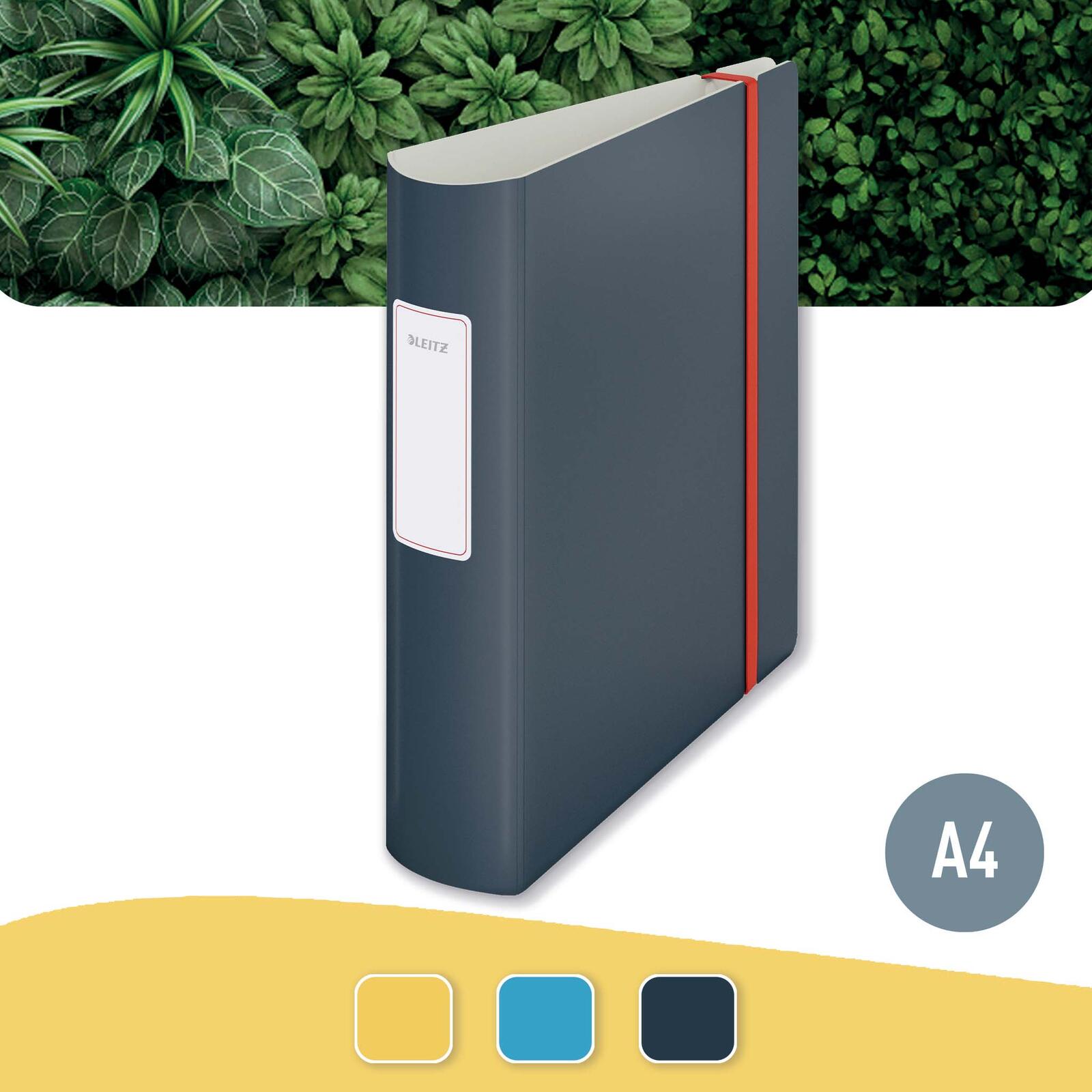 LEITZ Ordner Rückenbreite 8.2 cm DIN A4 stabile Pappe samtgrau