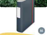 LEITZ Ordner Rückenbreite 8.2 cm DIN A4 stabile Pappe samtgrau