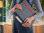 LEITZ Ordner Rückenbreite 8.2 cm DIN A4 stabile Pappe samtgrau