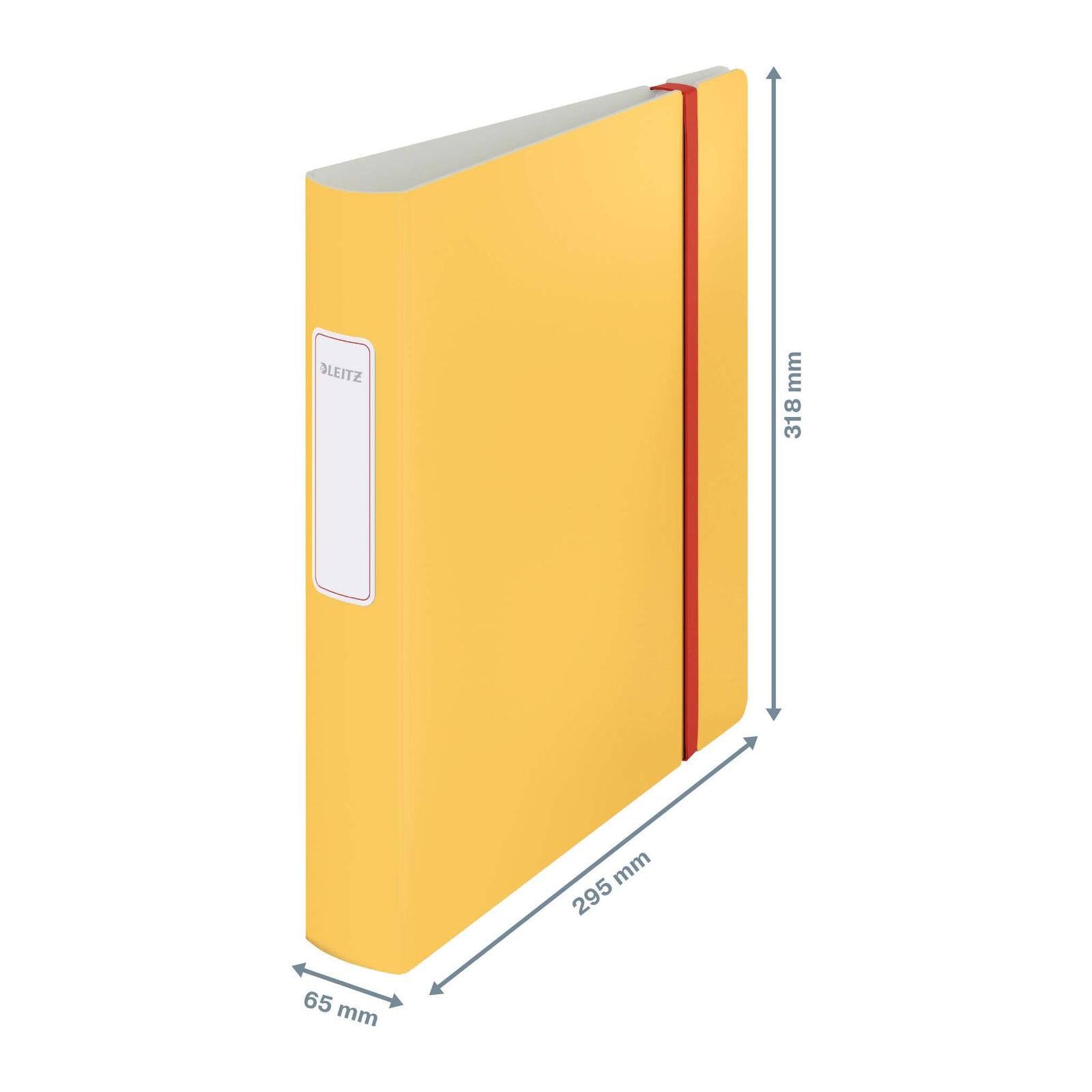 LEITZ Ordner Rückenbreite 6.5 cm DIN A4 stabile Pappe warmes gelb