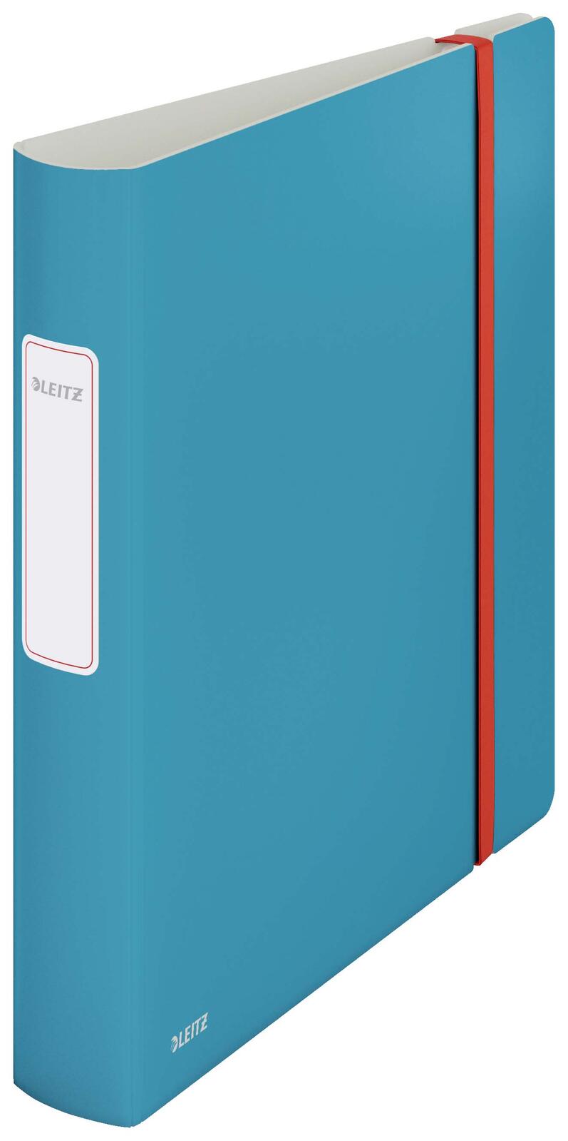 LEITZ Ordner Rückenbreite 6.5 cm DIN A4 stabile Pappe sanftes blau