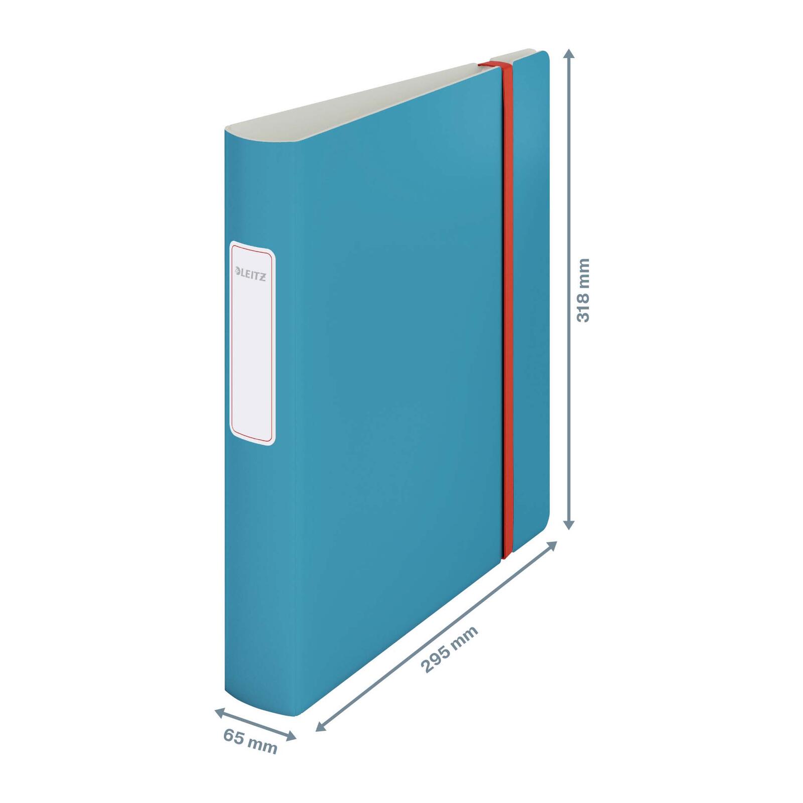LEITZ Ordner Rückenbreite 6.5 cm DIN A4 stabile Pappe sanftes blau