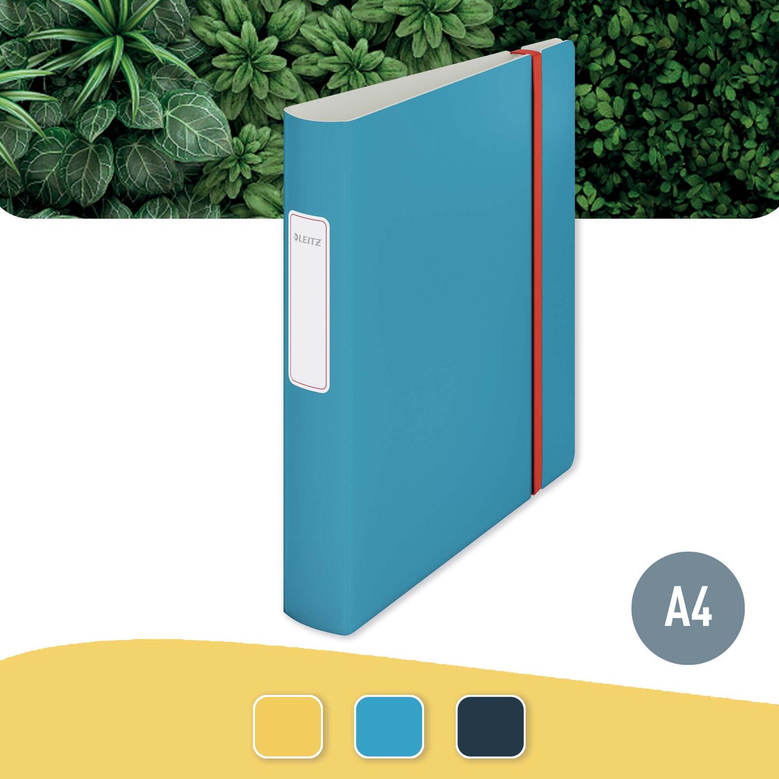 LEITZ Ordner Rückenbreite 6.5 cm DIN A4 stabile Pappe sanftes blau