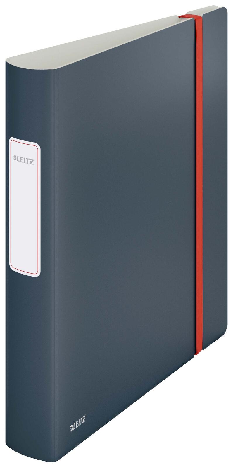 LEITZ Ordner Rückenbreite 6.5 cm DIN A4 stabile Pappe samtgrau