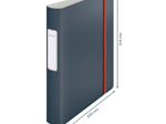 LEITZ Ordner Rückenbreite 6.5 cm DIN A4 stabile Pappe samtgrau