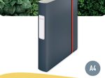 LEITZ Ordner Rückenbreite 6.5 cm DIN A4 stabile Pappe samtgrau