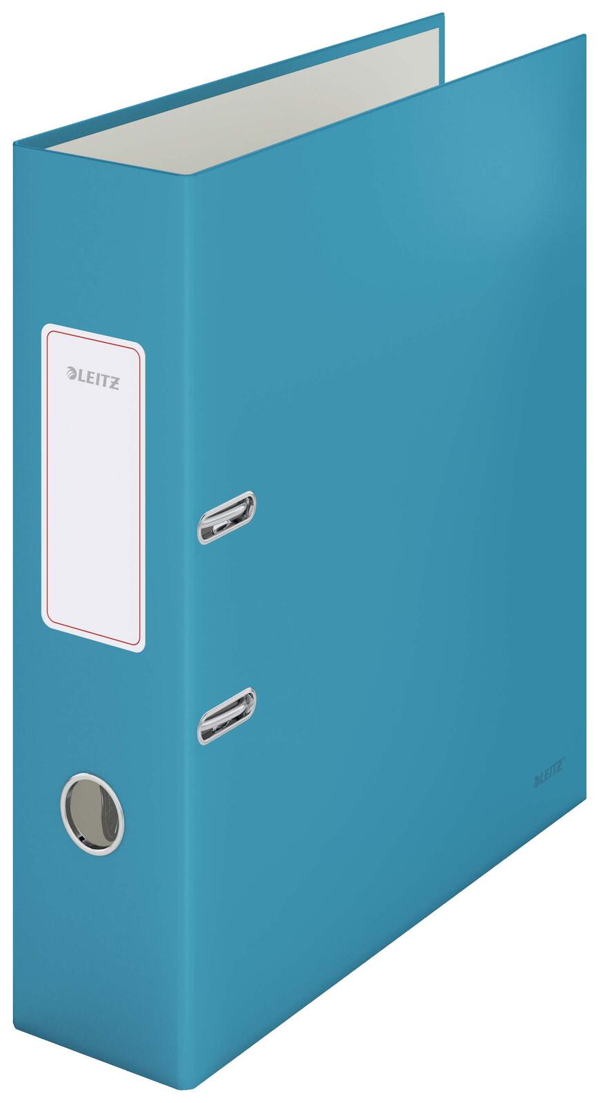 LEITZ Ordner Rückenbreite 8 cm DIN A4 stabile Pappe sanftes blau