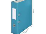 LEITZ Ordner Rückenbreite 8 cm DIN A4 stabile Pappe sanftes blau