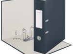 LEITZ Ordner Rückenbreite 8 cm DIN A4 stabile Pappe samtgrau