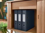 LEITZ Ordner Rückenbreite 8 cm DIN A4 stabile Pappe samtgrau