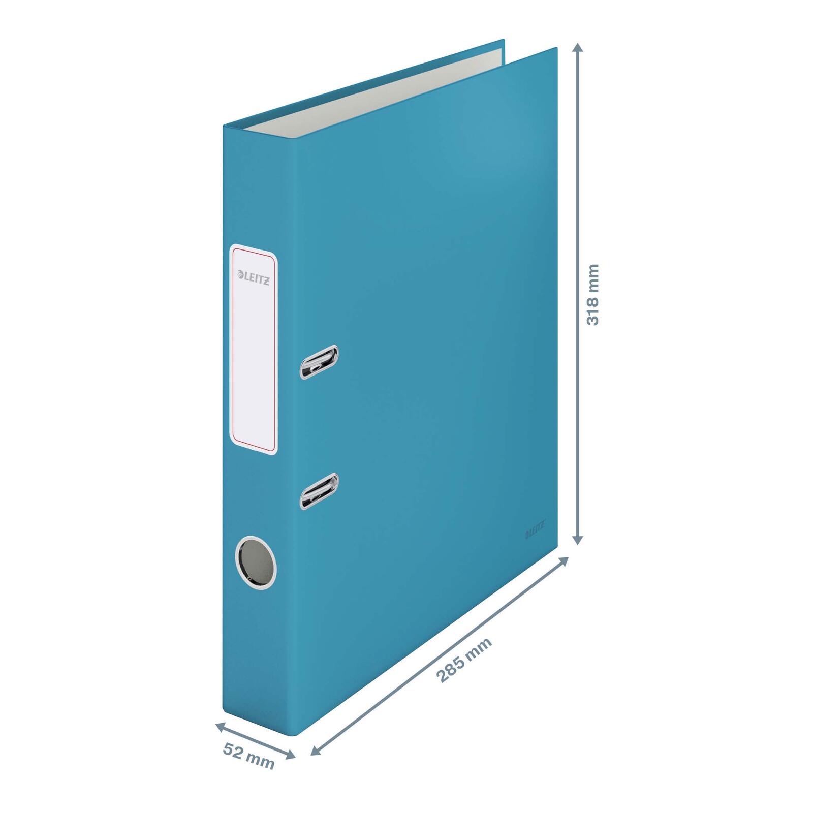 LEITZ Ordner Rückenbreite 5.2 cm DIN A4 stabile Pappe sanftes blau