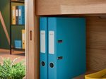LEITZ Ordner Rückenbreite 5.2 cm DIN A4 stabile Pappe sanftes blau