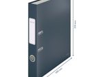 LEITZ Ordner Rückenbreite 5.2 cm DIN A4 stabile Pappe samtgrau