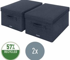 2 LEITZ Aufbewahrungsboxen grau 28,5 x 38,0 x 20,3 cm
