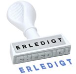 WEDO Textstempel, Erledigt