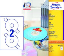AVERY Zweckform CD-Etiketten L6043-25 Ø 117mm