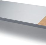 SIGEL Monitorständer Smartstyle USB silber/holzfarben
