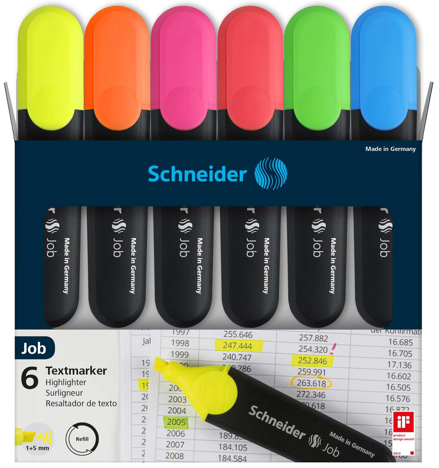 Schneider Job Textmarker Mehrfarbig