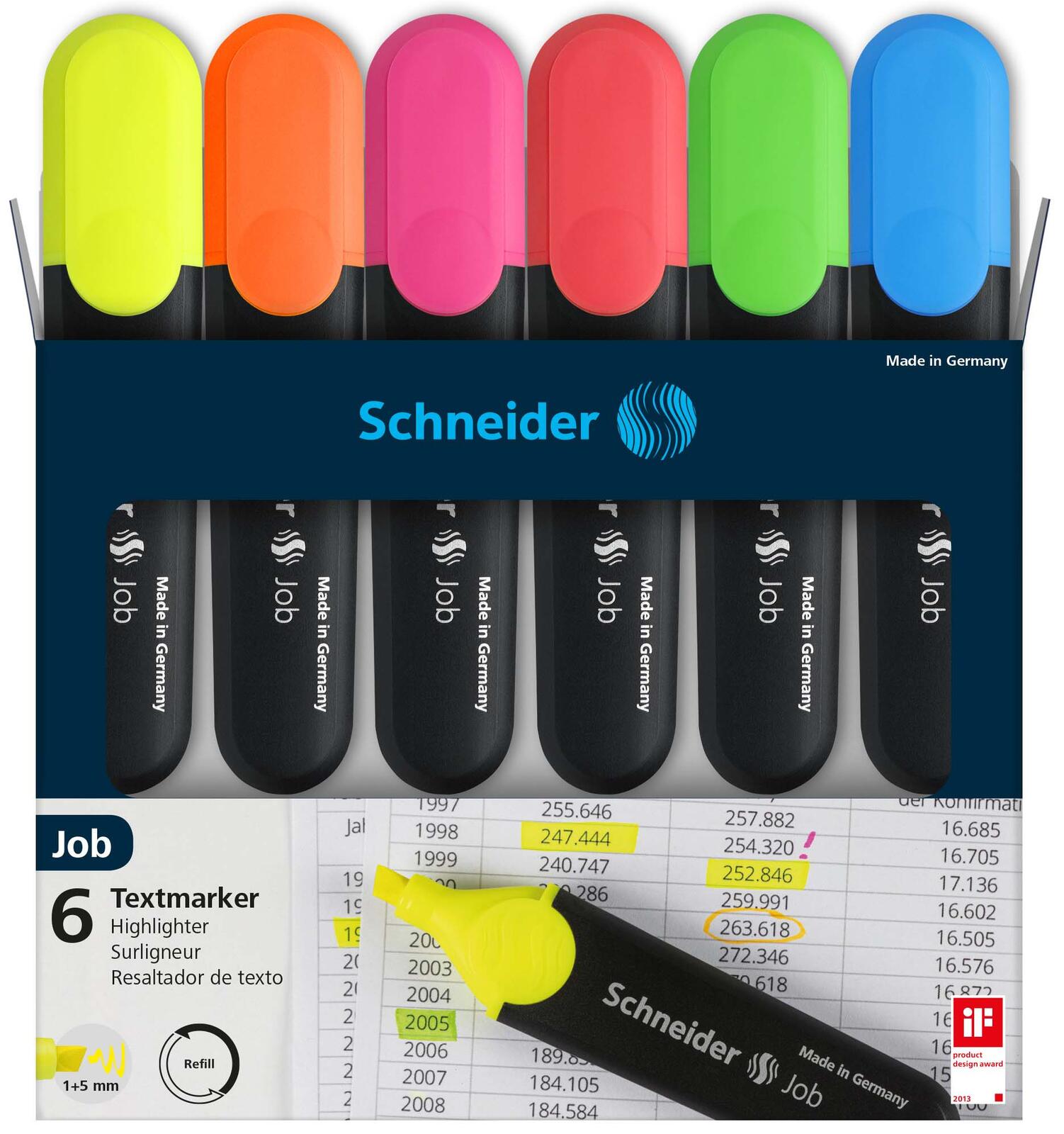 Schneider Job Textmarker Mehrfarbig