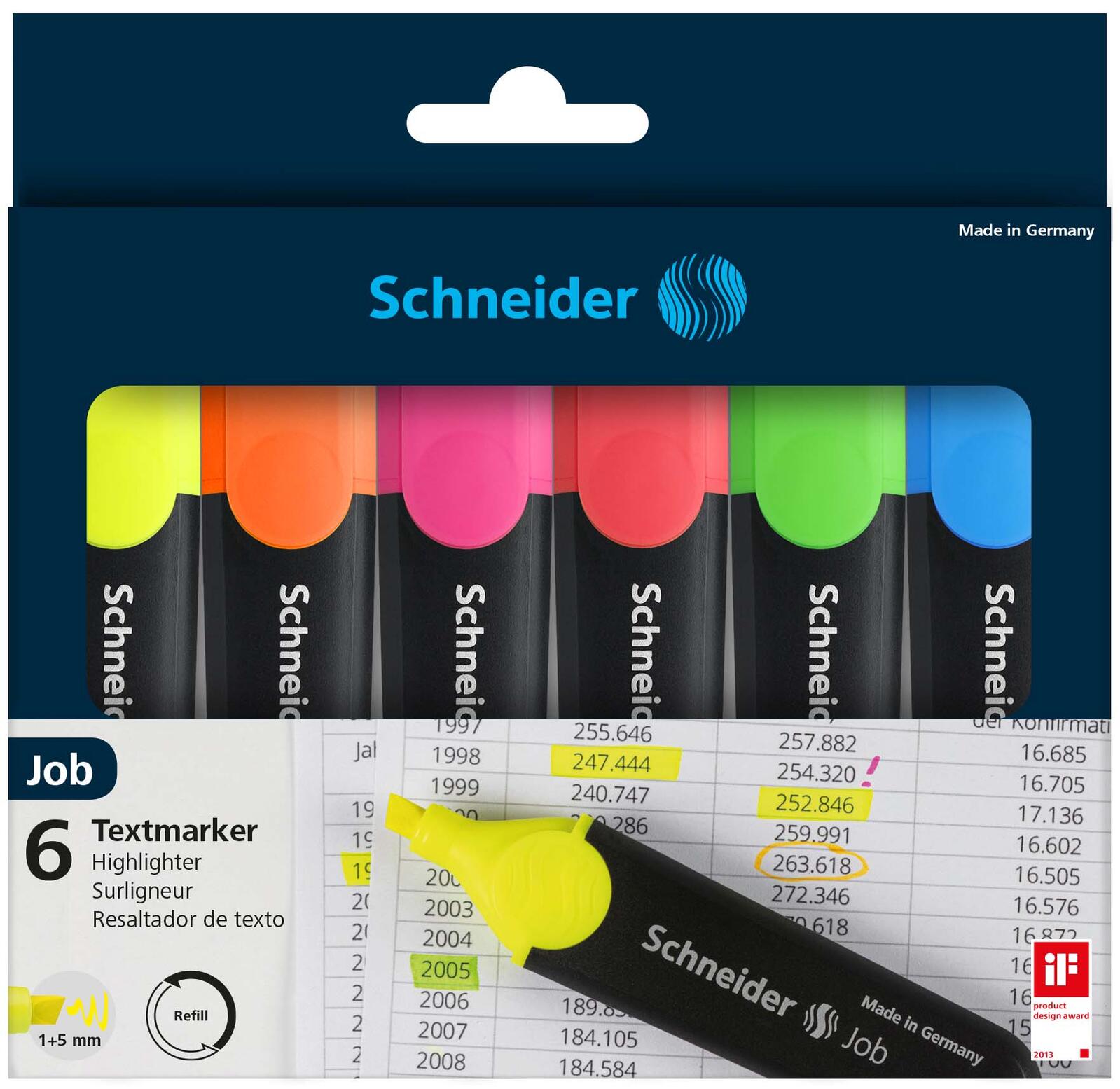 Schneider Job Textmarker Mehrfarbig