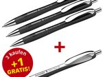 Schneider Slider Rave XB schwarz Kugelschreiber 0.7 mm, Schreibfarbe: Blau, 3 St. + GRATIS 1 Slider Rave XB