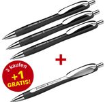 Schneider Slider Rave XB schwarz Kugelschreiber 0.7 mm, Schreibfarbe: Blau, 3 St. + GRATIS 1 Slider Rave XB