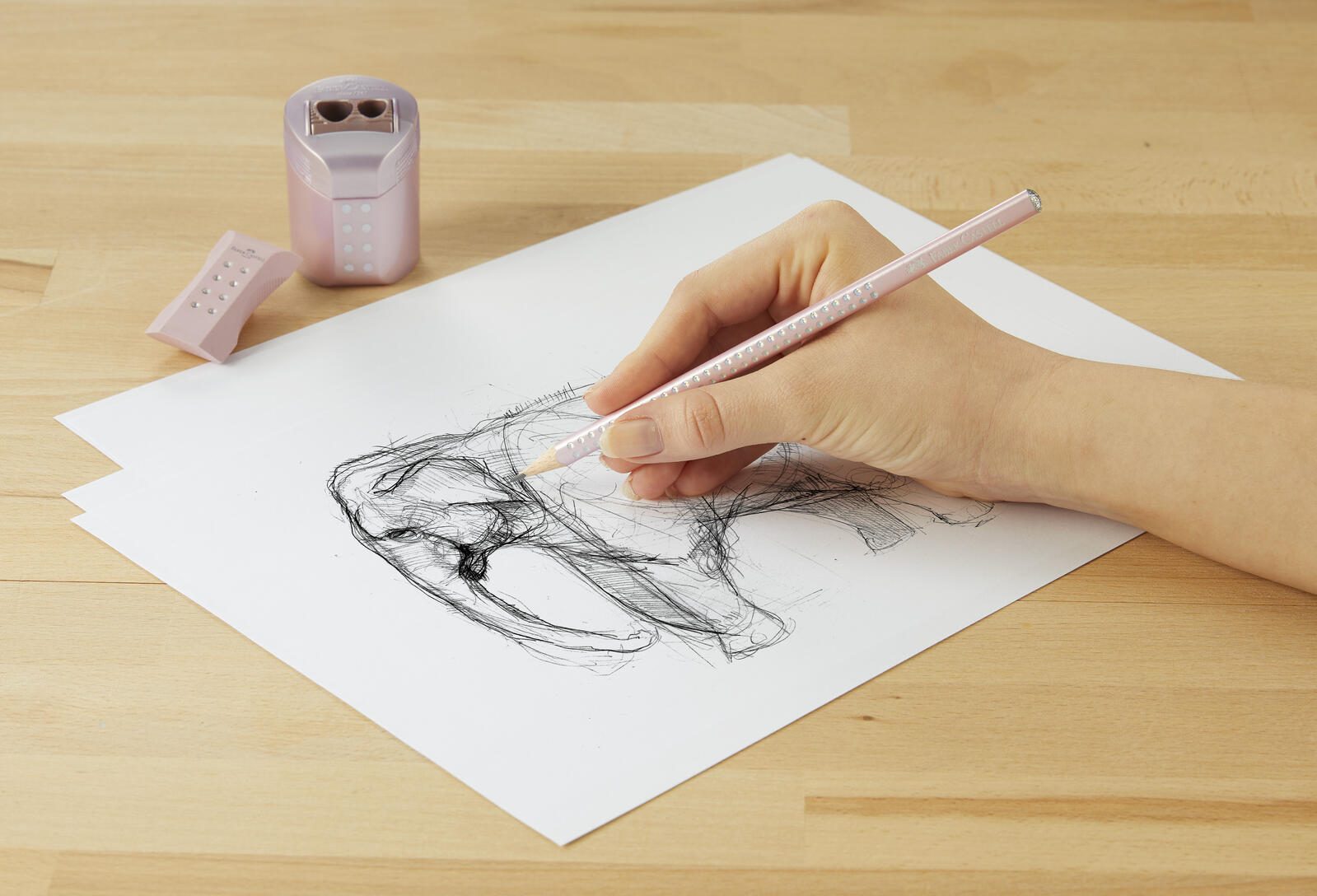 FABER-CASTELL Bleistift-Set Grip Sparkle