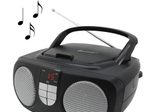 soundmaster SCD1400SW Tragbarer CD-Player schwarz, silber