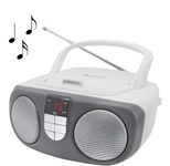 soundmaster SCD1400WE Tragbarer CD-Player silber, weiß