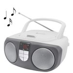 soundmaster SCD1400WE Tragbarer CD-Player silber, weiß