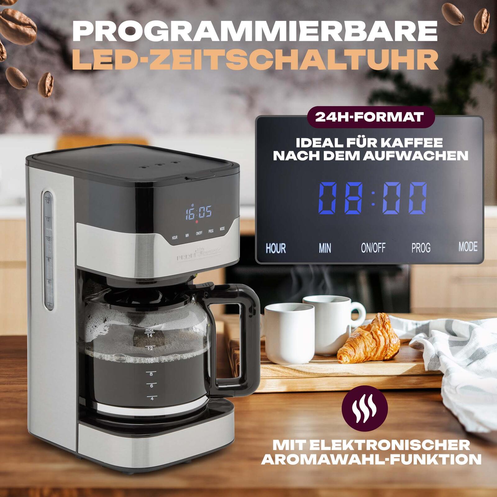 ProfiCook PC-KA 1169 Kaffeemaschine silber/schwarz