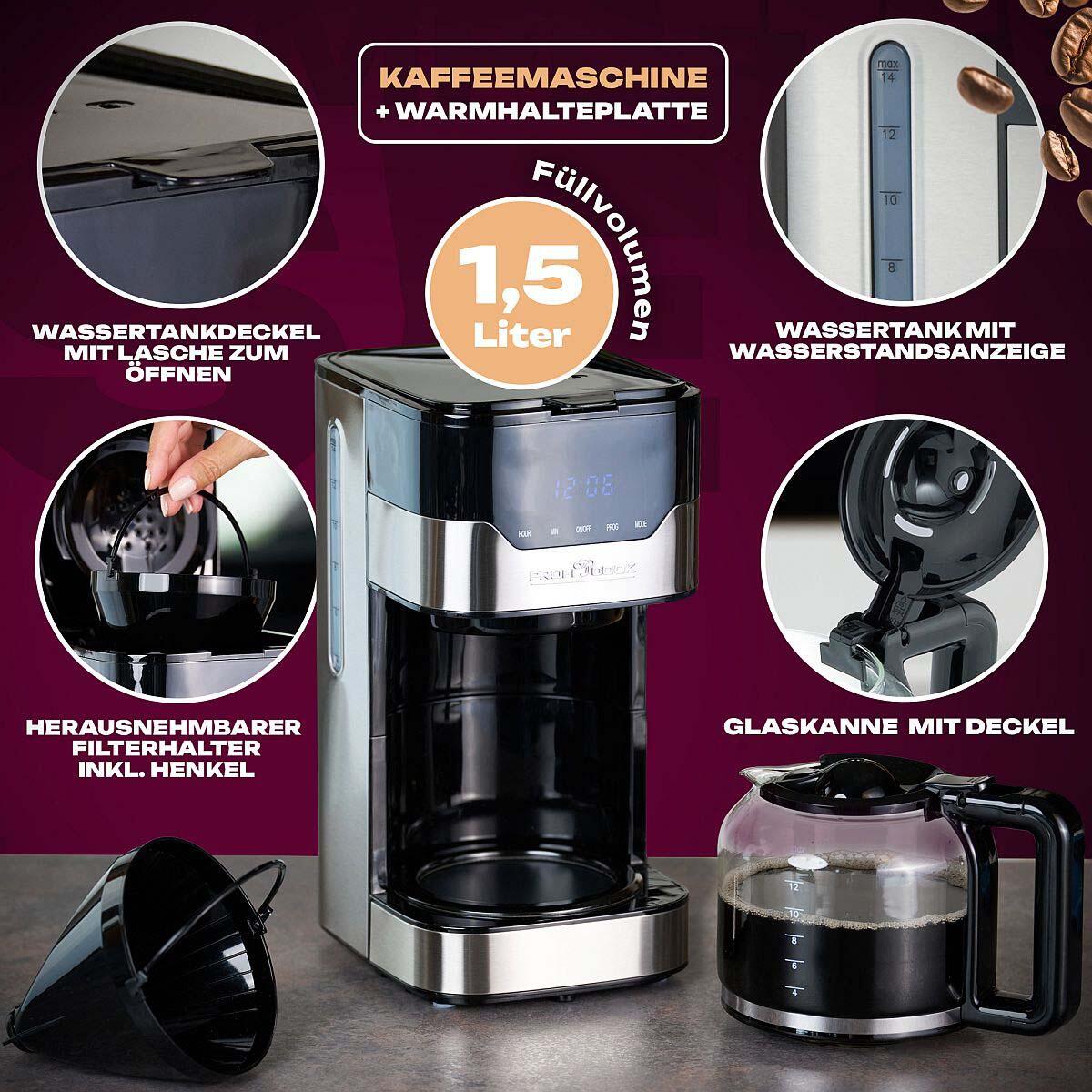 ProfiCook PC-KA 1169 Kaffeemaschine silber/schwarz