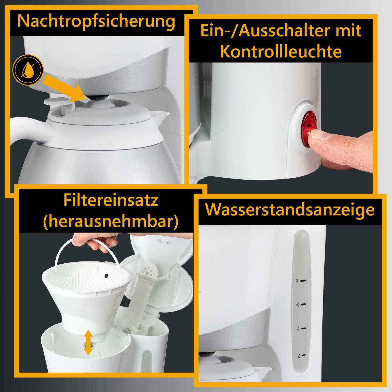 CLATRONIC KA 3327 Kaffeemaschine weiß
