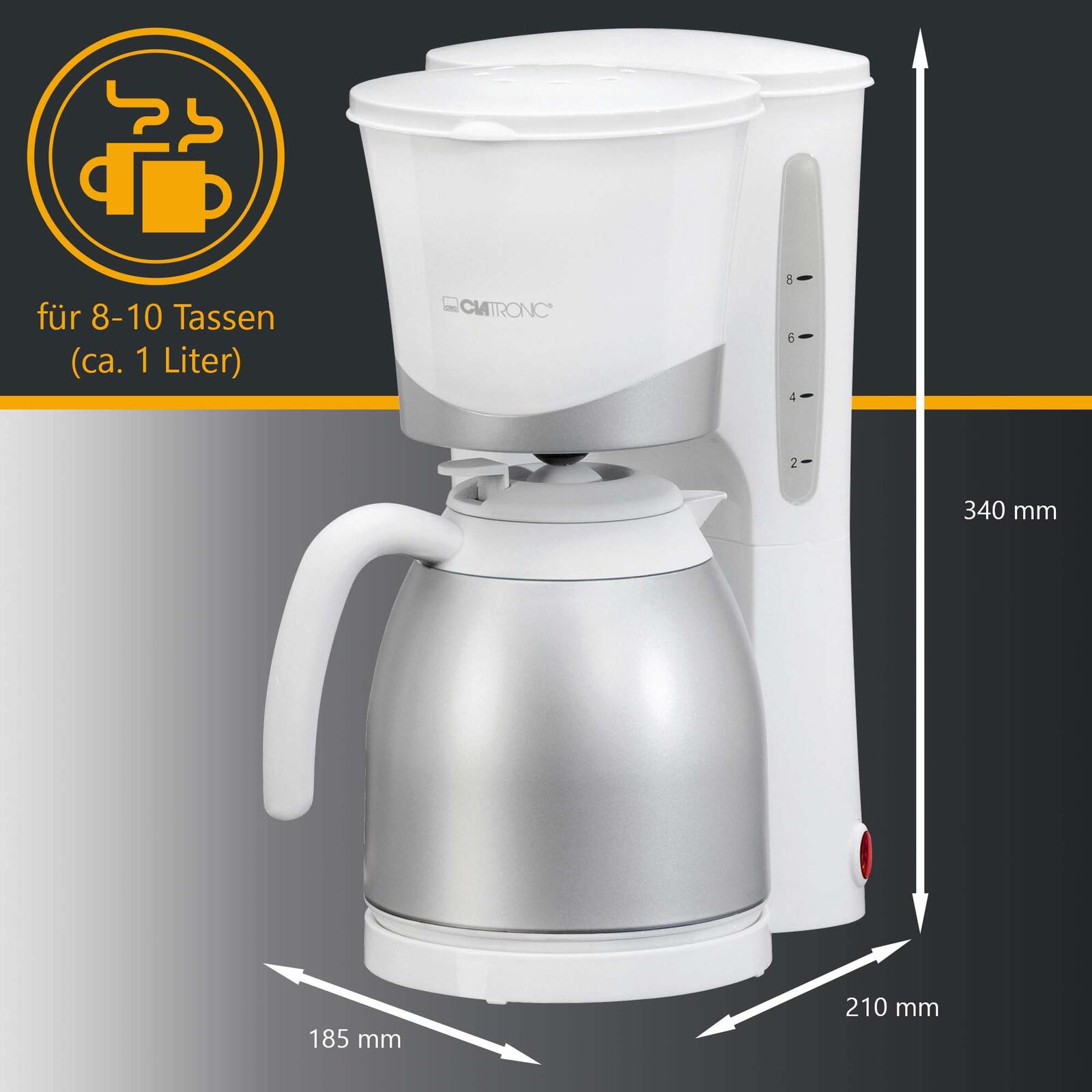 CLATRONIC KA 3327 Kaffeemaschine weiß