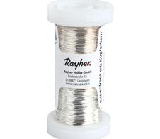 Rayher Silberdraht mit Kupferkern Basteldraht silber 0,25 Ø mm