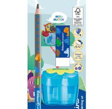 blau mit Tiermotiv