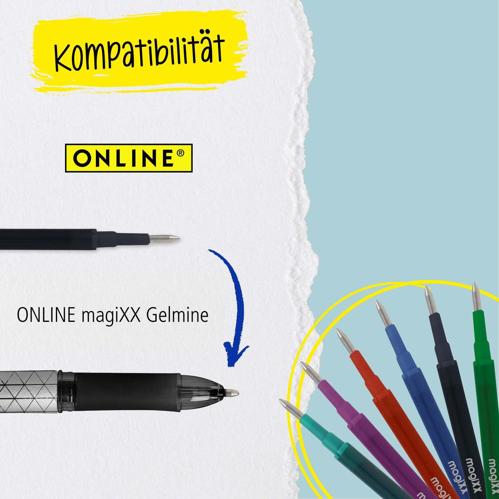 ONLINE® magiXX Classic Gelschreiber 0.7 mm, Schreibfarbe: Schwarz