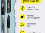 ONLINE® magiXX Classic Gelschreiber 0.7 mm, Schreibfarbe: Schwarz