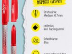 ONLINE® magiXX Classic Gelschreiber 0.7 mm, Schreibfarbe: Rot